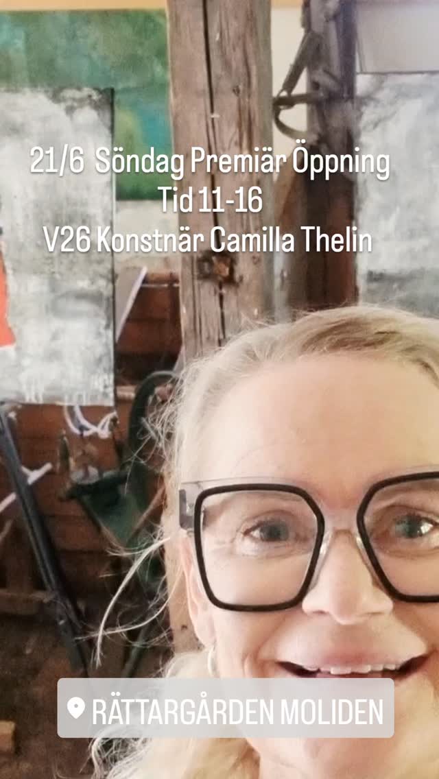 PREMIÄR 21/6 11.00-16.00
Snart dax för utställning igen, så kul det ska bli.
Spikade i helgen och fixade till mina tavlor.
Men så mysigt det blev och vilket vackert ställe.♡♡♡♡♡
Ta med släkt och vänner gå på modomuseet, fika, titta på konst och spana in Loppisen. Perfekt utflyktsmål.

#konstutställning 
#rättargården 
#camillathelin
