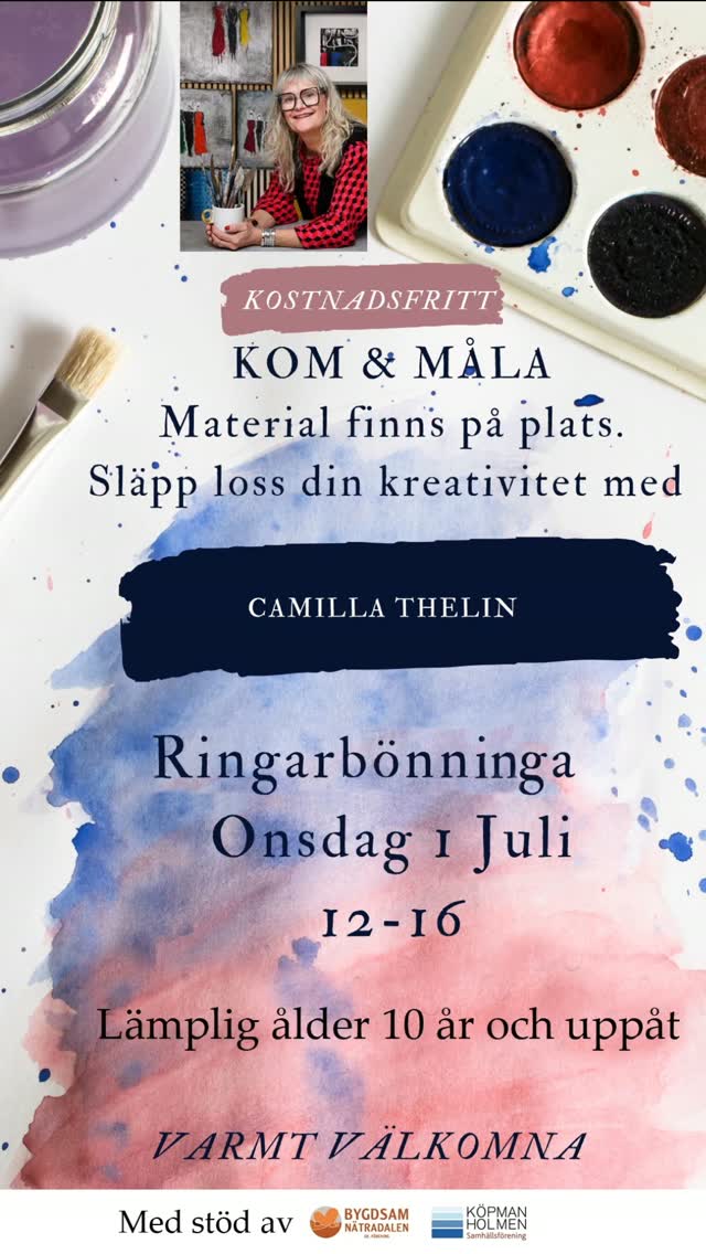 1a Juli är der dax att åka till Köpmanholmen...
Visst ses vi?

#camillathelin 
#kreatör
#inspiratör 
#hogakusten
