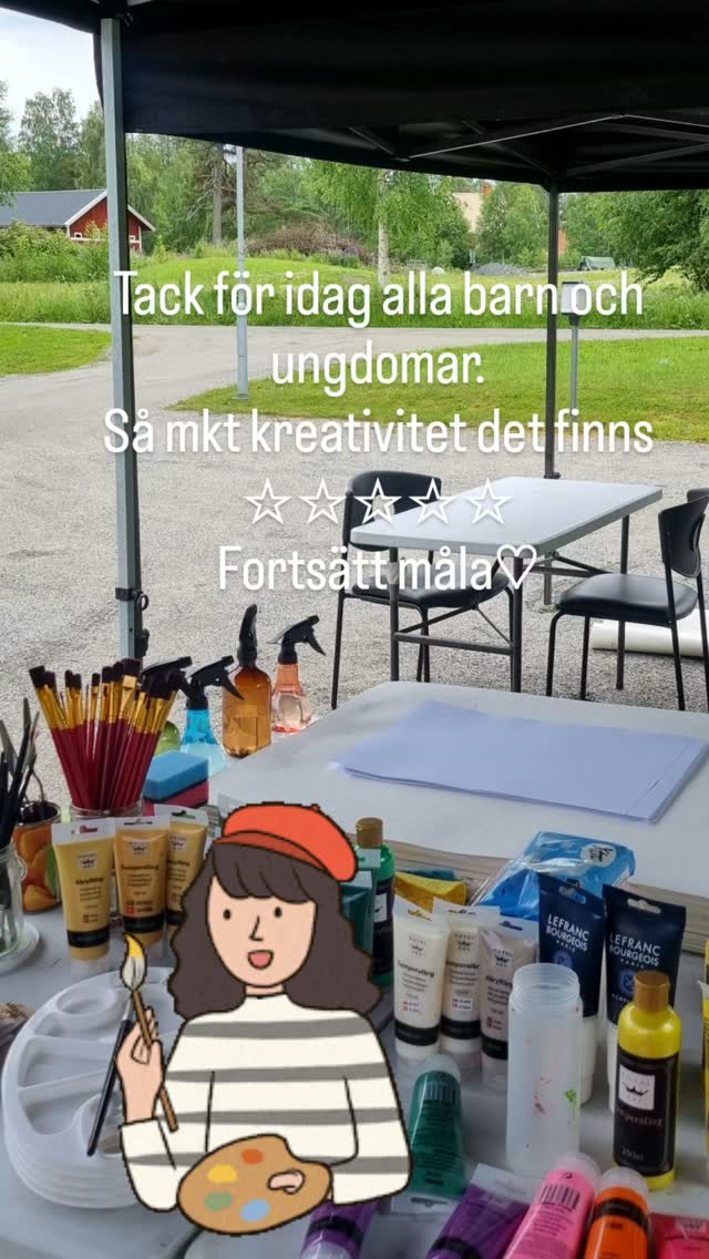 Man blir glad att se så mycket kreativitet det finns.
Blanda färg och få till så fina alster.
Ett 40 tal barn och ungdomar med några vuxna som tordes måla också.
Extra tack till @lillatorpetinaske och Magnus Näslund, bästa  team på plats och bra samarbete som underlättade för mig idag. 
Och tack till @ringarbonninga som hittar på kreativa projekt för barn och ungdomar.